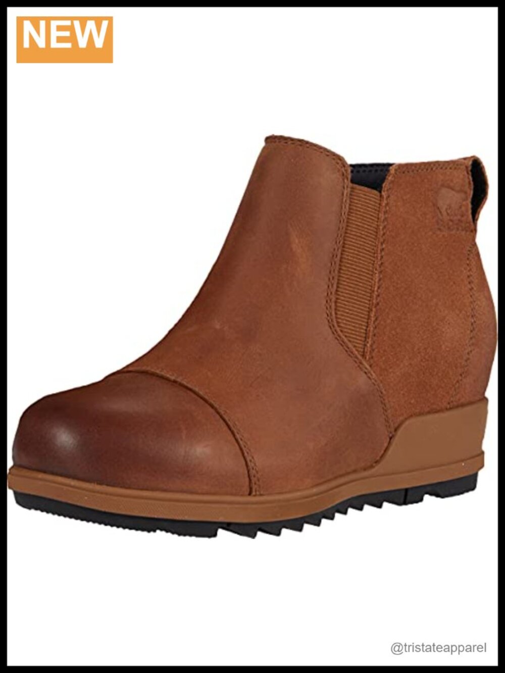 Sorel Evie Pull-On Ankle Bootie Waterproof Leather Suede Wedge Slip-On